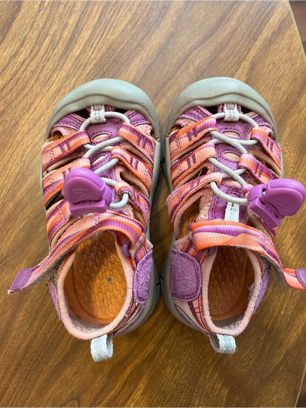 Kids Purple & Orange Outdoor Sandals - Keen little kids size 8